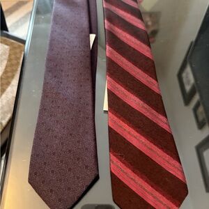Calvin Klein Purple and Red Striped Ties